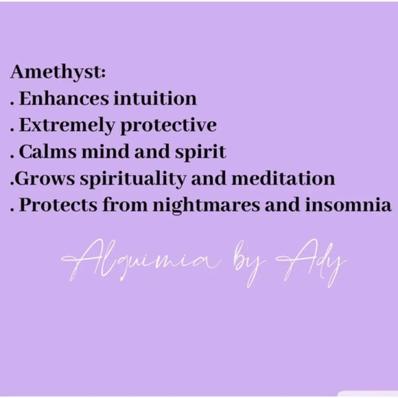 Amethyst purple jade beaded handmade statement ring gem band dainty colorful - Picture 5 of 6